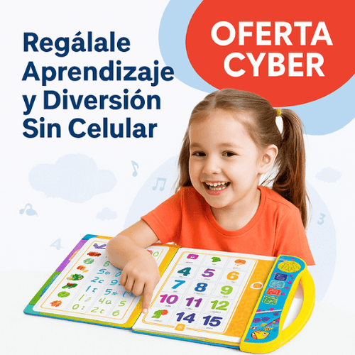 Mi Primer Libro Interactivo ¡OFERTA CYBER! – Enseña Números y Letras con Sonido – Fomenta el aprendizaje jugando en casa en sus primeros años