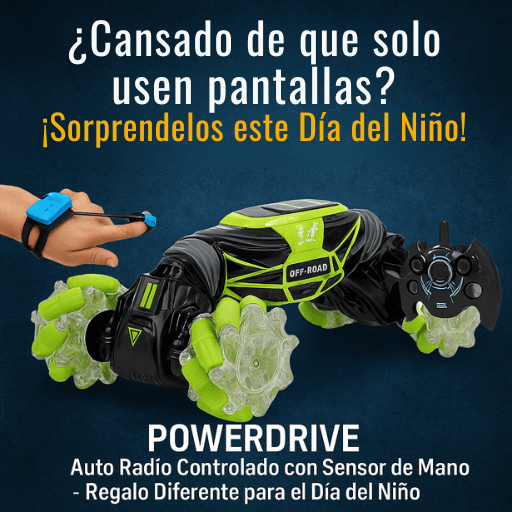 PowerDrive - Auto Radio Controlado con Sensor de Mano - Regalo Diferente para el Día del Niño