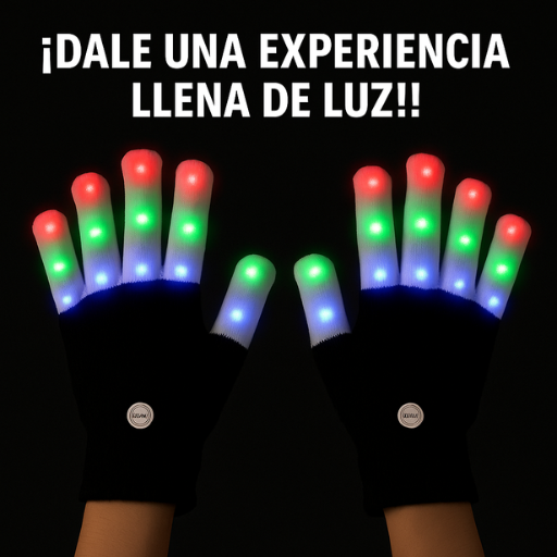 Guantes Mágicos LED "PACK X2" – Juguete Luminoso Interactivo – Sorprende a tus hijos con horas de diversión sin pantallas desde el primer uso