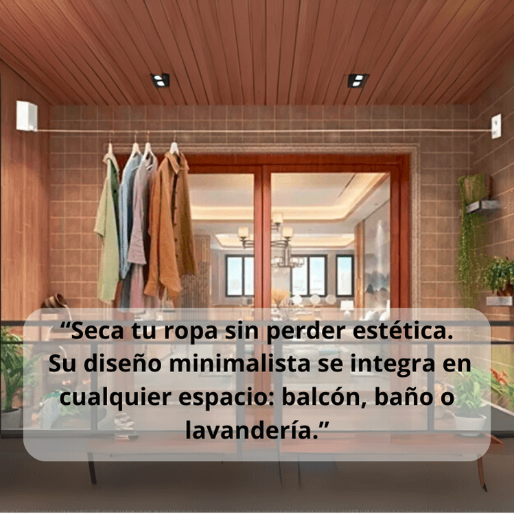 DecoLine - Tendedero Plegable Invisible - Ahorra Espacio y Mantén tu Hogar en Orden