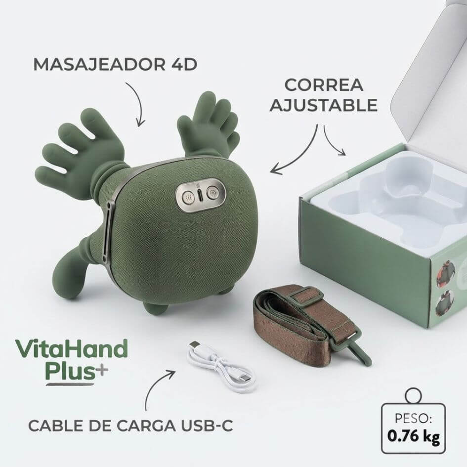VitaHand Plus: Alivio inalámbrico a la rigidez de hombros y espalda baja