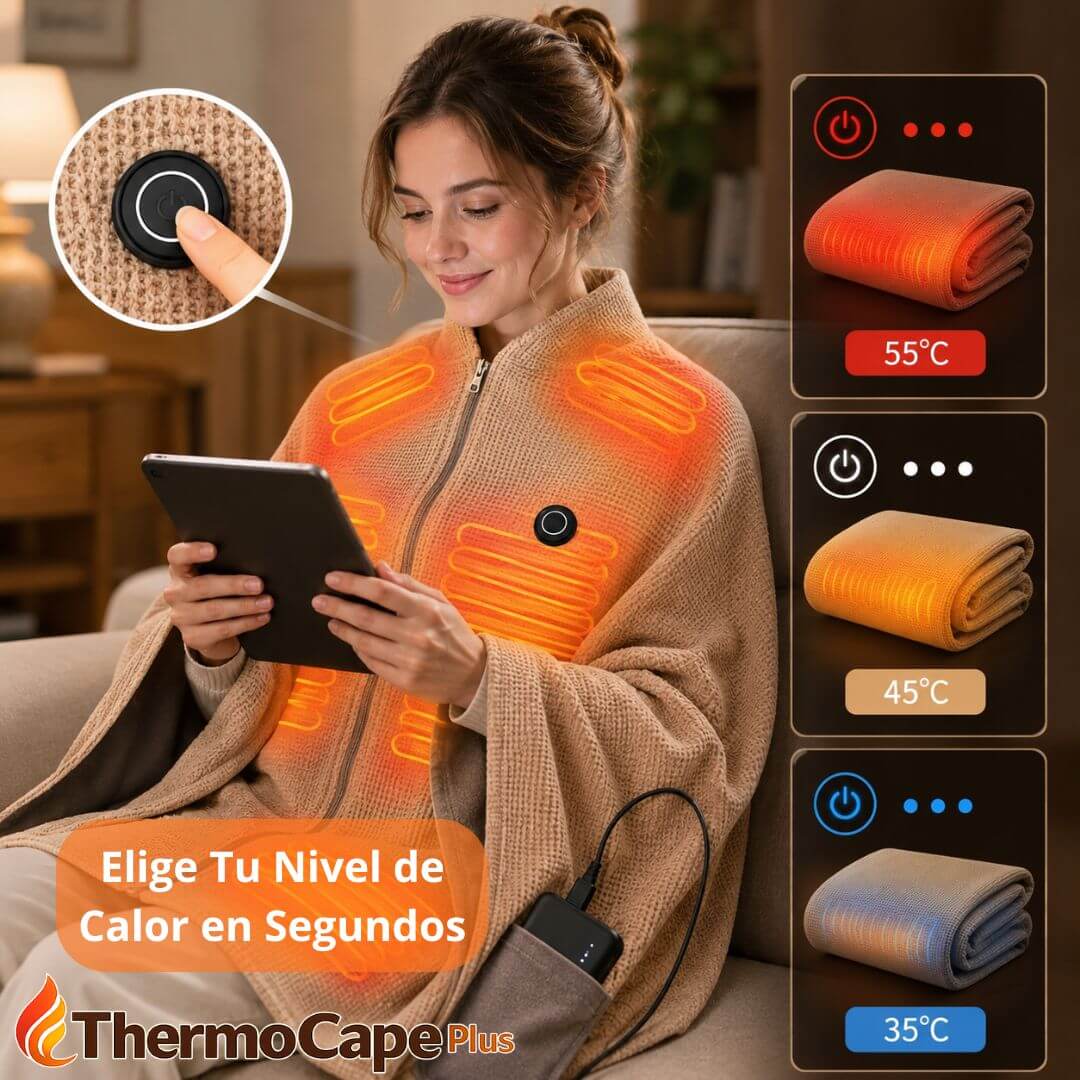 ThermoCape Plus™ - Lleva Calor Portátil Contigo Donde Más lo Necesites