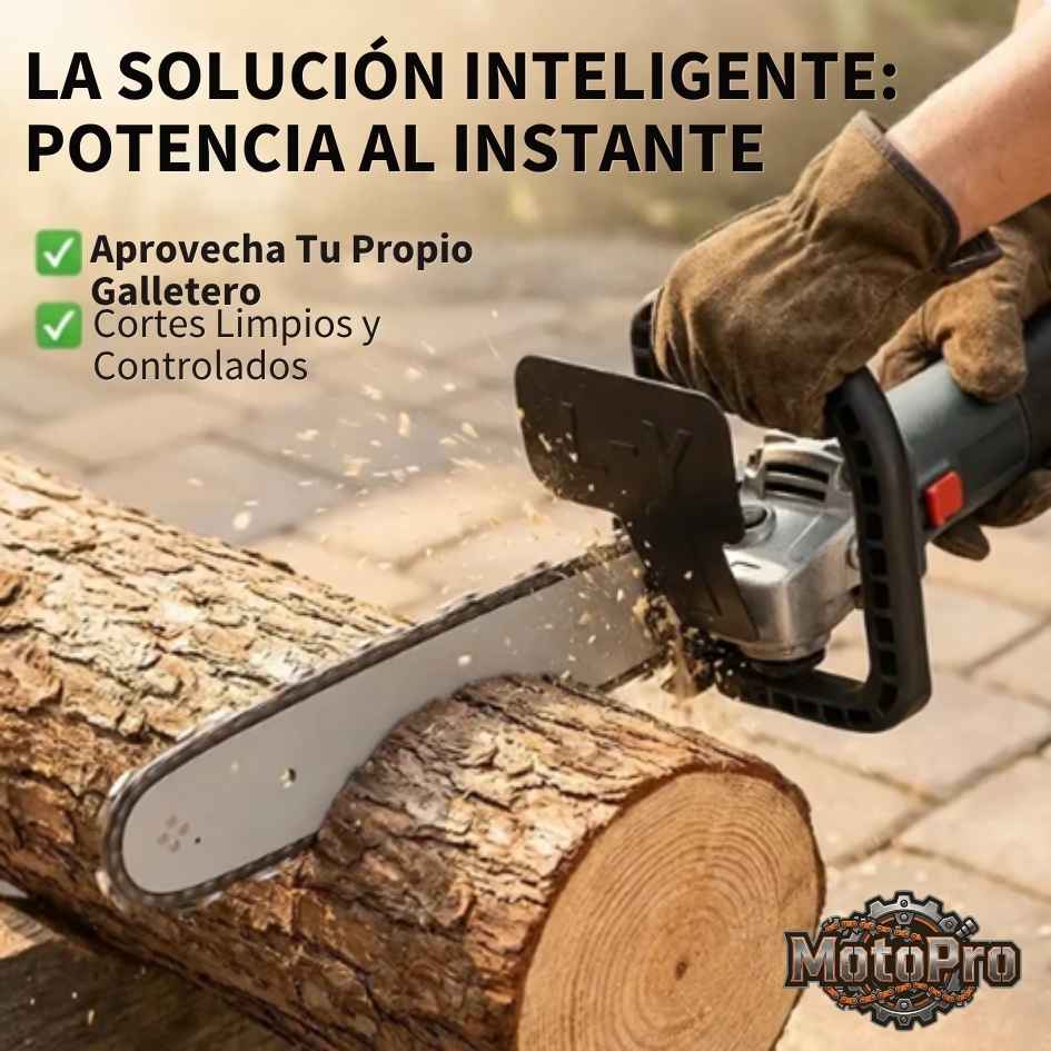MotoPro™ - adaptador motosierra galletero o esmeril - Oferta 35%OFF