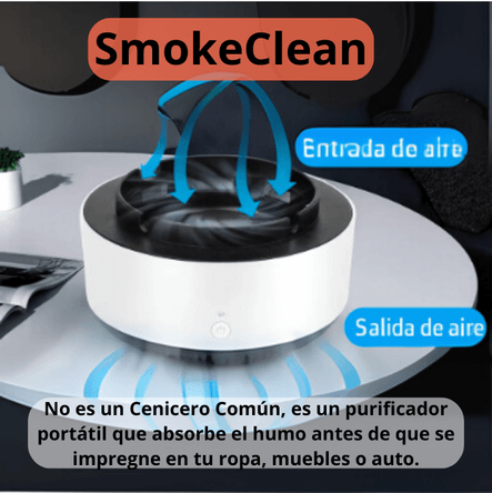 SmokeClean – Cenicero Purificador de Aire – Disfruta Espacios Sin Olor a Humo