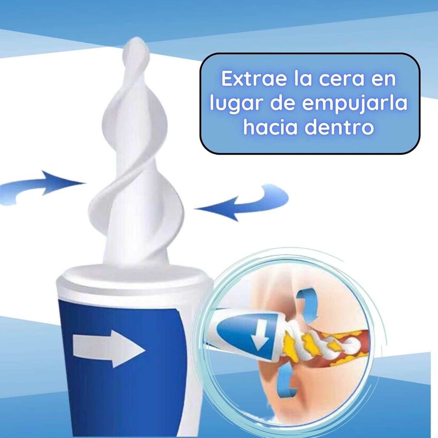 Kit de 16 Piezas para Limpieza de Oídos Familiar – Limpieza Sin Riesgos – Limpia Profundo Sin Peligros Ni Complicaciones, ideal para Todos en Casa