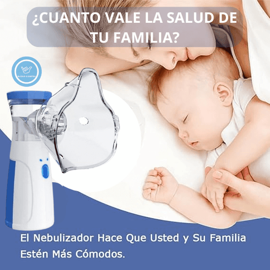 Nebulizador Portátil USB / Alivio inmediato para Crisis Respiratorias / Con Mascarilla para Adultos y Niños