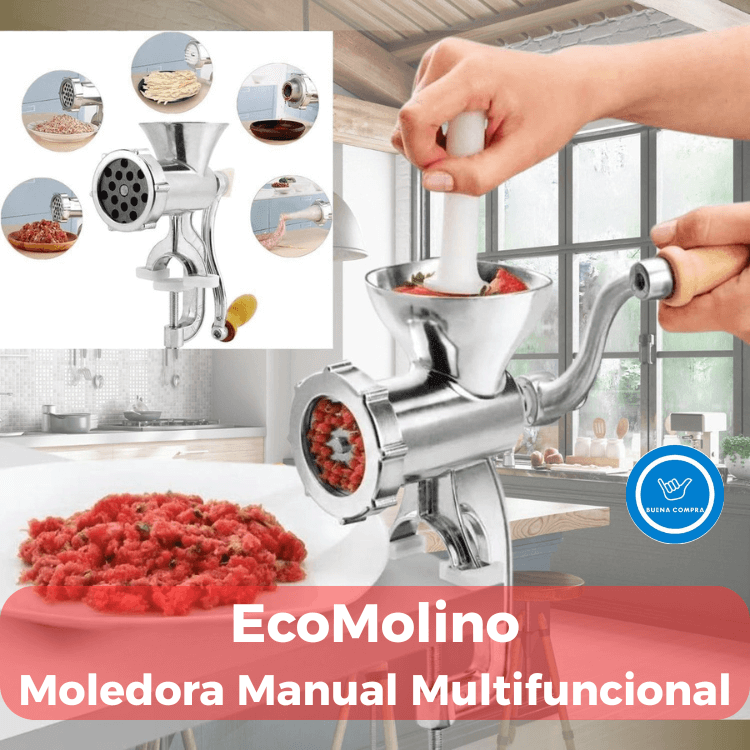 EcoMolino - Moledora Manual Multifuncional - Controla lo que Comes y Cuida tu Bolsillo