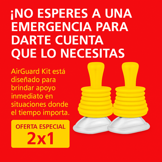 AirGuard Kit Promoción 2X1– Dispositivo de Rescate Antiasfixia Familiar – Diseñado para Ayudar en Casos Críticos sin Complicaciones