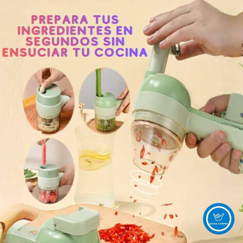 SmartChop Max - Picador de Alimentos con carga USB- Ahorra Tiempo en Tu Cocina Diaria