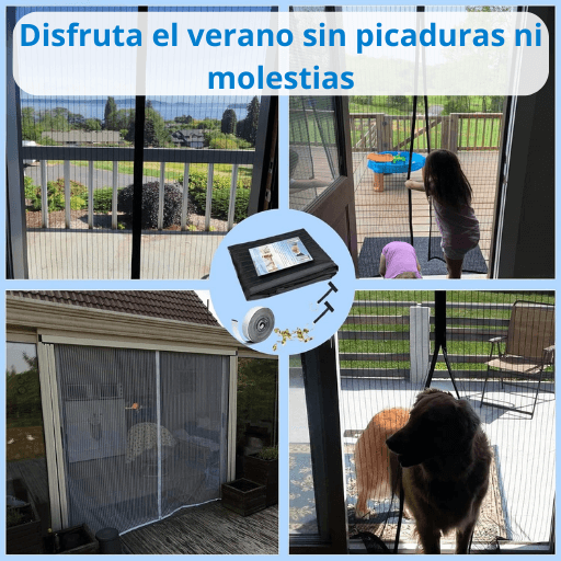 InsectoStop - Cortina Magnética Antimosquitos - Protege Tu Hogar y Deja Entrar Solo Aire Fresco