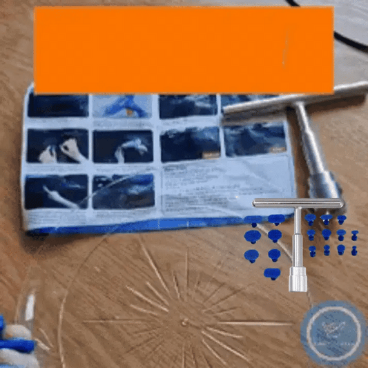 50% OFF KIT Desabollador para Autos con 18 Adaptadores de Multiples Tamaño- Repara las abolladuras de tu auto de forma segura y sin dañar la pintura, evitando costosos talleres y complicaciones