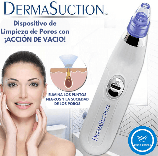 Derma Suction: EXTRACTOR PUNTOS NEGROS / Elimina los puntos negros desde el primer uso, sin dolor, sin irritaciones / Incluye 4 cabezales de Regalo