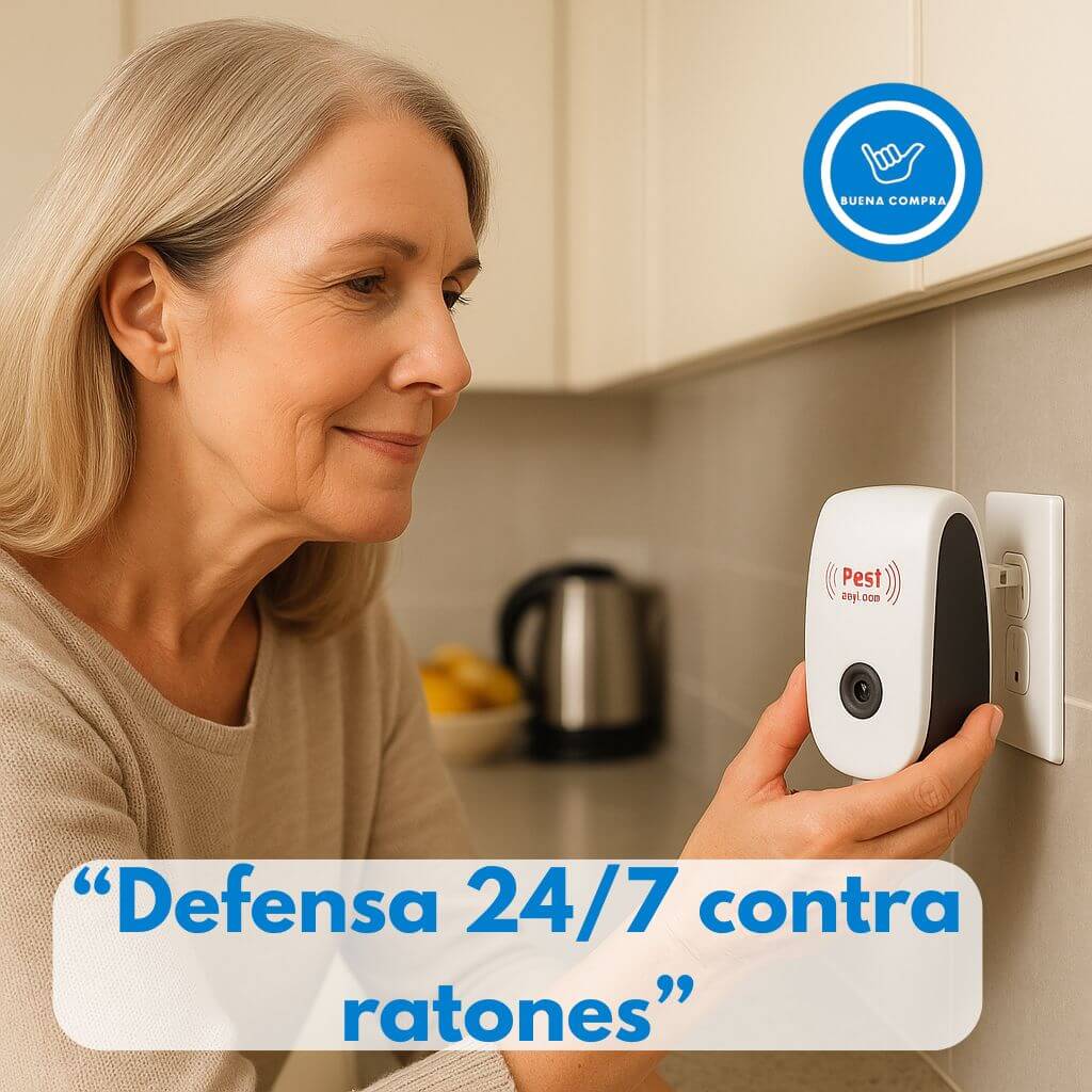 SafeHome Pro / Repelente Eléctrico Ultrasónico anti plagas / Mantén alejados a los ratones de forma segura, silenciosa y sin químicos