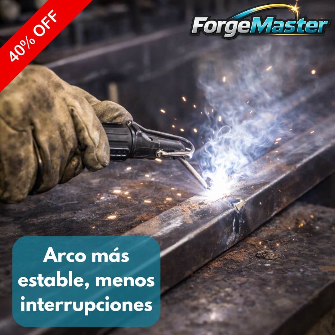 ForgeMaster Pro 350 - Máquina De Soldar Inverter Mma 350 de 4.8 Kw - Potencia estable para soldar firme en casa o taller