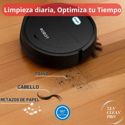 ZenClean Pro – Aspiradora Robot Inteligente – Tu casa impecable todos los días sin esfuerzo