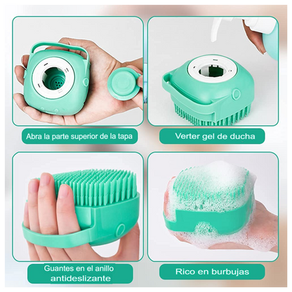 Cepillo Suave para Bañar Mascotas Uspell 1 click Tropi