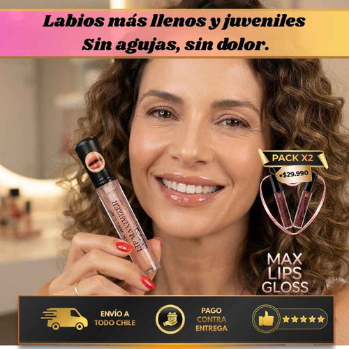 MAX LIPS GLOSS - Tu toque de volumen diario, hidratante y natural.