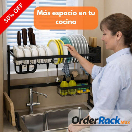 OrderRack Max - Mantén tu cocina ordenada y libera espacio sobre el lavaplatos