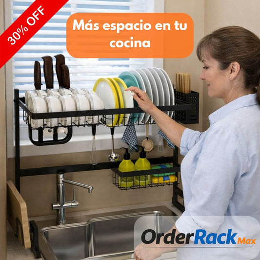 OrderRack Max - Mantén tu cocina ordenada y libera espacio sobre el lavaplatos