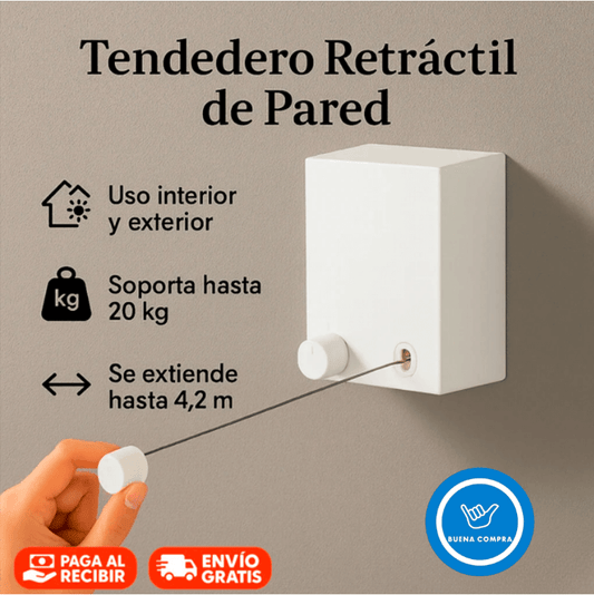 DecoLine - Tendedero Plegable Invisible - Ahorra Espacio y Mantén tu Hogar en Orden