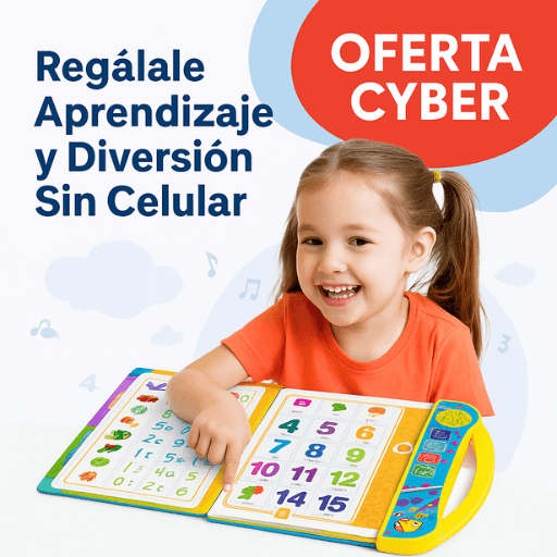 Mi Primer Libro Interactivo ¡OFERTA CYBER! – Enseña Números y Letras con Sonido – Fomenta el aprendizaje jugando en casa en sus primeros años