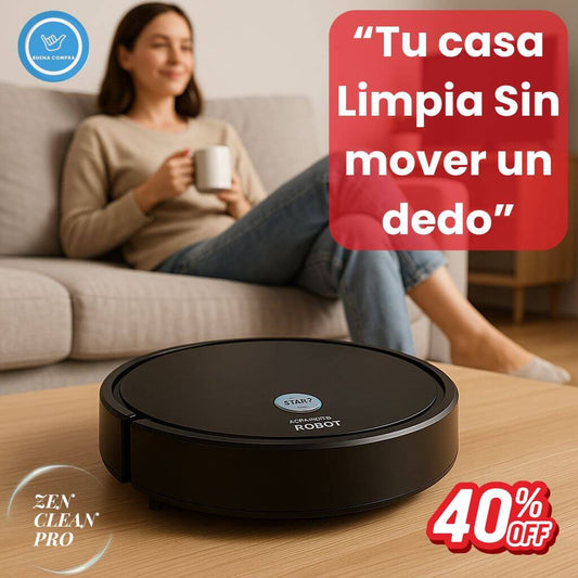 ZenClean Pro – Aspiradora Robot Inteligente – Tu casa impecable todos los días sin esfuerzo