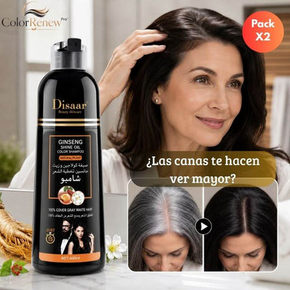 ColorRenew Pro™ - Cubre tus Canas en Minutos Mientras Lavas tu Cabello