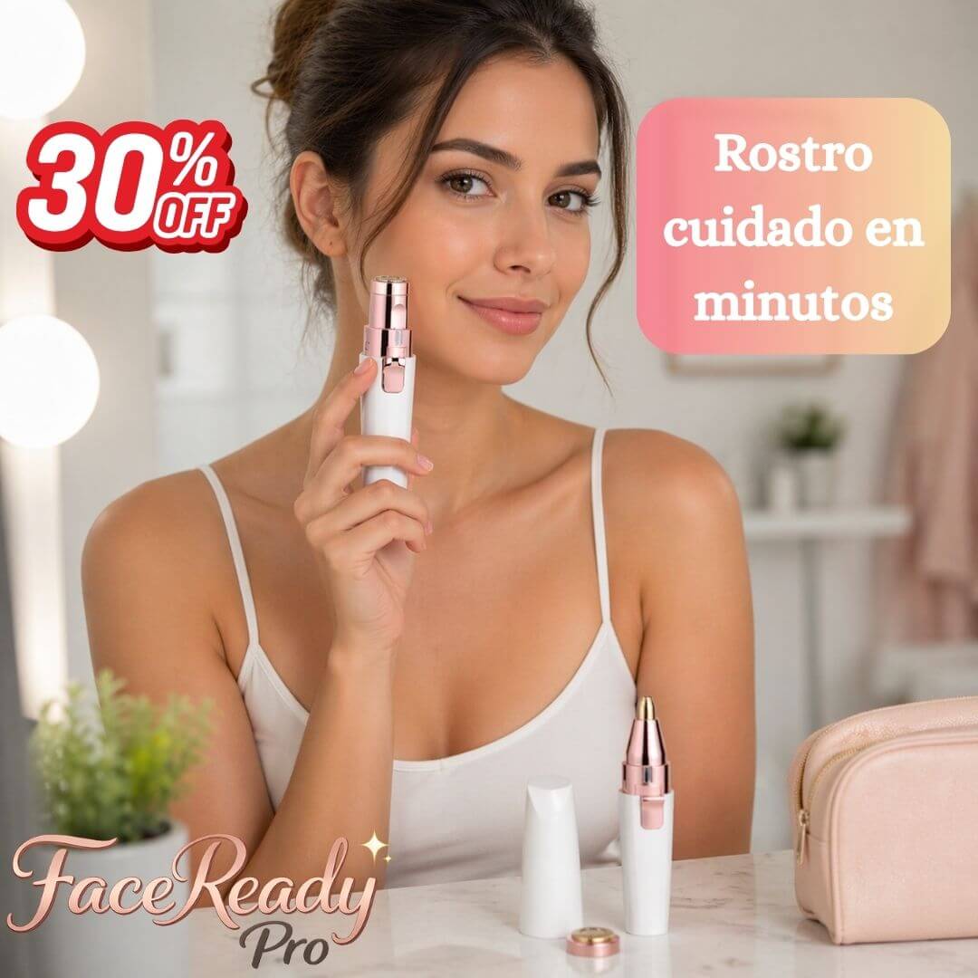 FaceReady Pro - Depiladora Facial, Cejas y Nariz - Retoca tu apariencia de forma rápida y cómoda donde estés