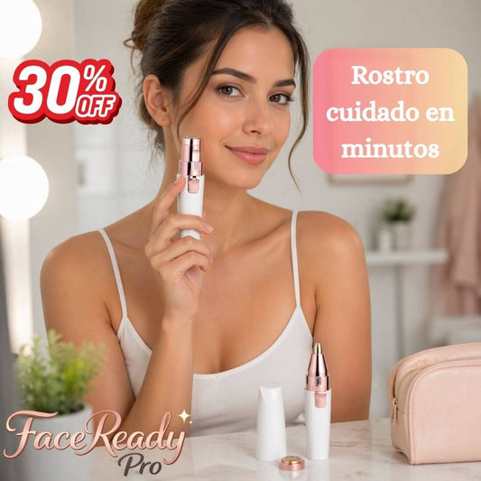 FaceReady Pro - Depiladora Facial, Cejas y Nariz - Retoca tu apariencia de forma rápida y cómoda donde estés