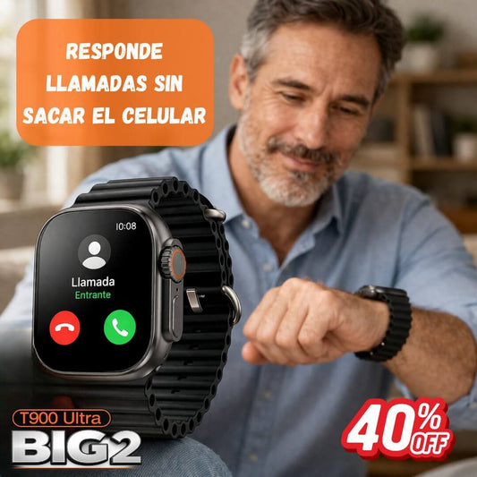 Reloj Smartwatch T900 Ultra Big 2 – Recibe llamadas y notificaciones sin sacar el celular