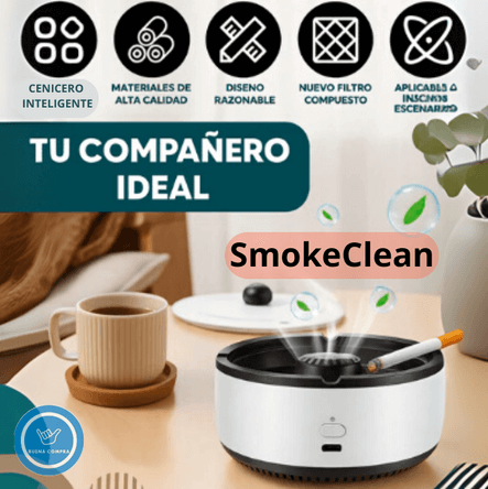 SmokeClean – Cenicero Purificador de Aire – Disfruta Espacios Sin Olor a Humo