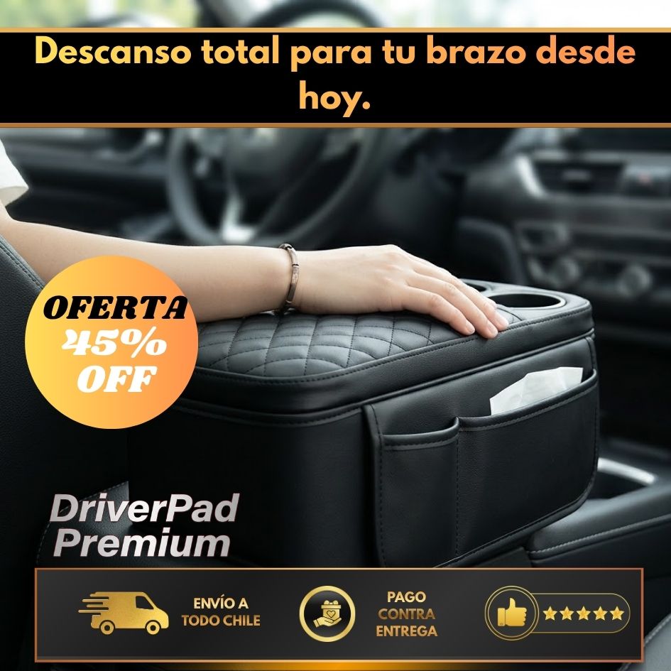 DriverPad Premium - Descanso para tus brazos al conducir