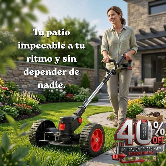 PowerBlade™ - Podadora Inalámbrica Césped + Ruedas - Oferta 40% OFF