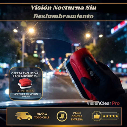 VisionClear Pro - Elimina la grasa y lluvia del parabrisas para una visión nítida al volante.