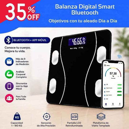 BalaCheck™ - Báscula Electrónica Bluetooth - Oferta 35% OFF