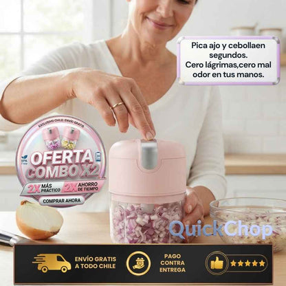 QuickChop - Pica cebolla sin llorar y sin cables con un solo toque