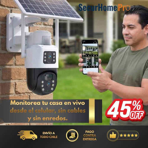 SecurHome Pro - Autonomía solar y grabación local, Sin subscripciones