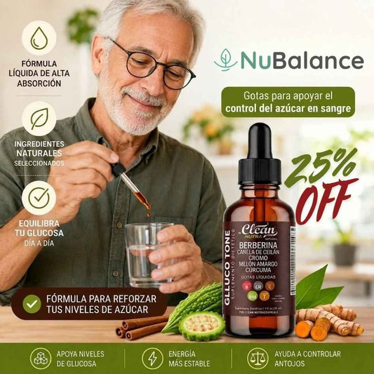 NuBalance - Gotas de Berberina / Apoyo Metabólico y Complementa el Control de Azúcar- 25% OFF