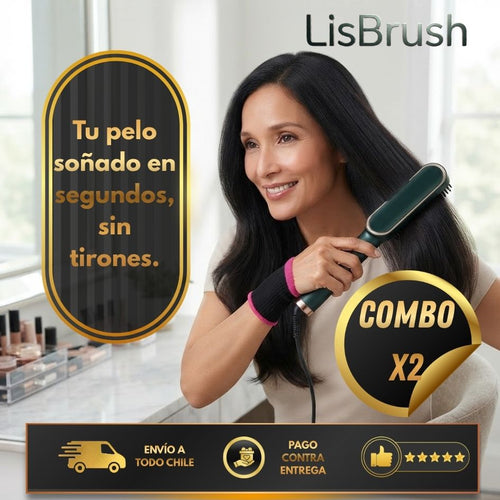 LisBrush - Pelo suave y brillante desde la raíz en cada pasada - OFERTA COMBO X2