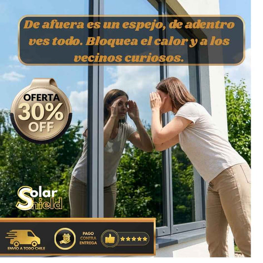 SolarShield - Bloquea el calor y baja tu cuenta de luz - Anti Rayos Uv - 60cm X 5metros