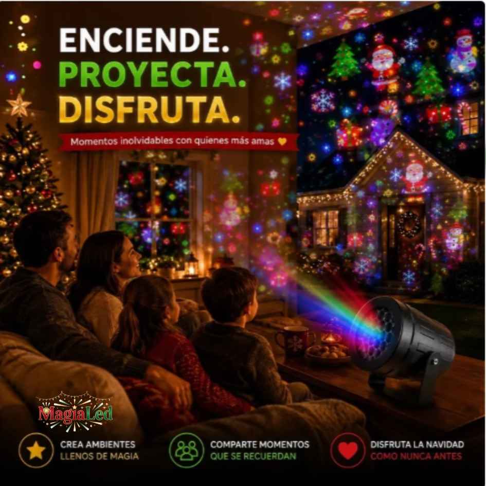 Magialed™- Mini Proyector Navideño para tu Hogar - Oferta Pack X2