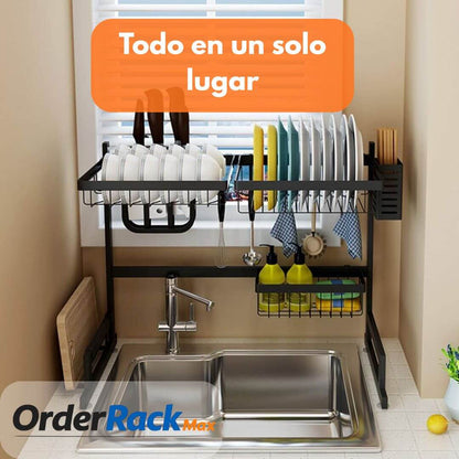 OrderRack Max - Mantén tu cocina ordenada y libera espacio sobre el lavaplatos