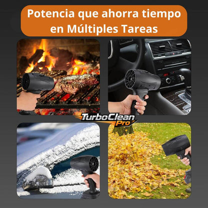 TurboClean Pro - Limpieza rápida para patio, auto y hogar en un solo equipo, sin perder tiempo - Incluye 2 Baterías 48V