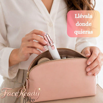 FaceReady Pro - Depiladora Facial, Cejas y Nariz - Retoca tu apariencia de forma rápida y cómoda donde estés
