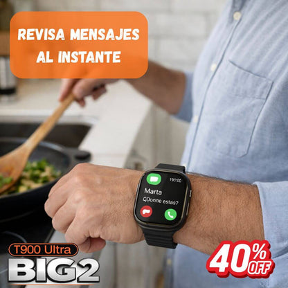 Reloj Smartwatch T900 Ultra Big 2 – Recibe llamadas y notificaciones sin sacar el celular