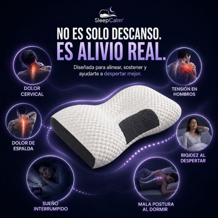 SleepCalm® Almohada Ortopédica - Soporte Cervical para un Sueño Más Profundo - OFERTA 2x1