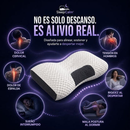 SleepCalm® Almohada Ortopédica - Soporte Cervical para un Sueño Más Profundo - OFERTA 2x1