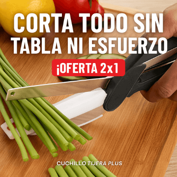 Cuchillo Tijera Plus ¡OFERTA 2X1! - Tijera de Cocina Multifuncional - Simplifica tu cocina diaria desde el primer uso
