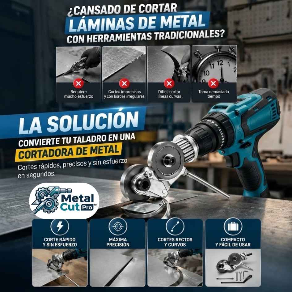MetalCut Pro™ - CORTADOR DE PLACAS PARA TALADRO - Oferta 25%OFF