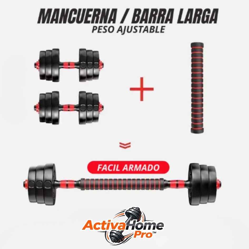 ActivaHome Pro™ - 2 EN 1 Juego de mancuernas de 20 kg + MUÑEQUERAS Y GUANTES DE REGALO - OFERTA 35 OFF